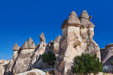 kaya oluşumları Kapadokya Türkiye'de