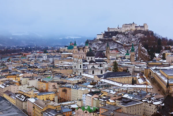 Salzburg Oostenrijk op winter — Stockfoto