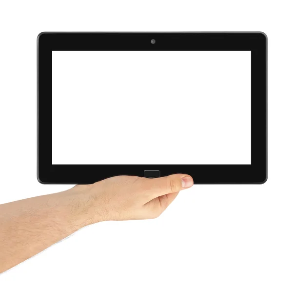 Mano con touchpad pc — Foto de Stock