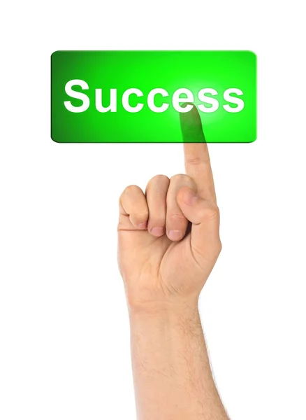 Hand en knop succes — Stockfoto