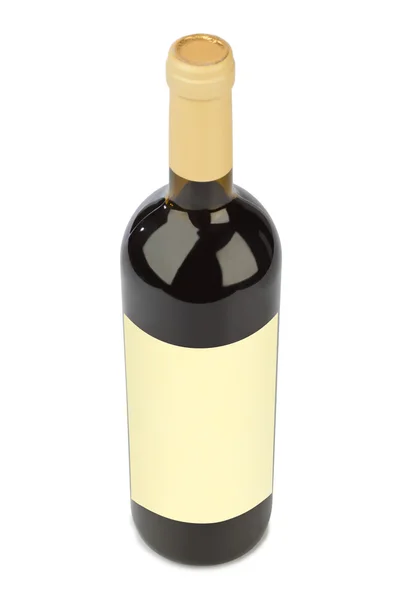 Wine bottle with blank label — Stock Photo, Image