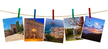 İspanya gezi fotoğrafçılığı clothespins üzerinde