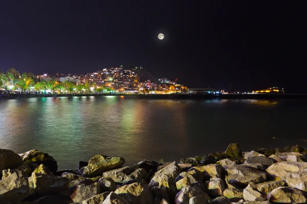 Nacht uitzicht van kusadasi Turkije — Stockfoto