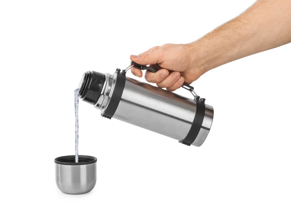 Matraccio a mano e thermos — Foto Stock