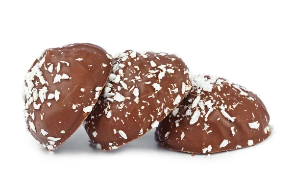 Marshmallows in chocolade — Stockfoto