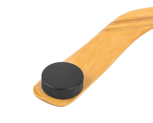 IJshockey stok en puck — Stockfoto