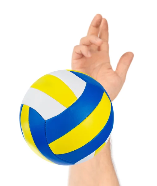 Mano y voleibol — Foto de Stock