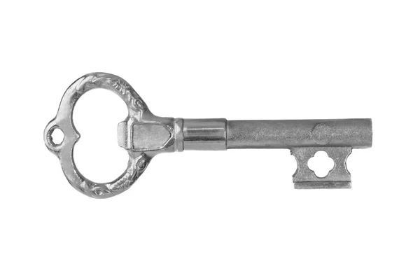 Retro silver key — Stock Photo, Image
