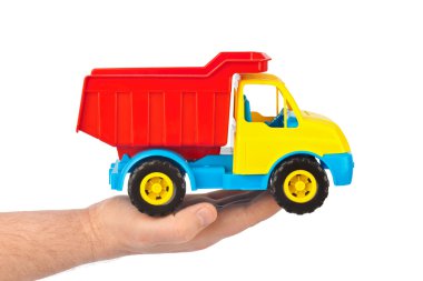 Araba Kamyon elinde oyuncak