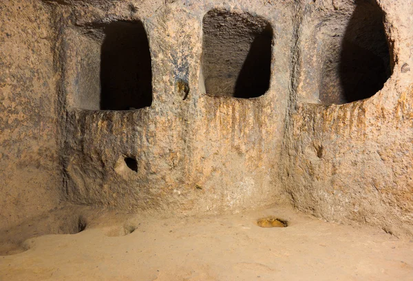 Derinkuyu ciudad cueva en Capadocia Turquía — Foto de Stock