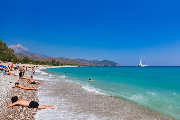 Pláž u Olympos Turecko — Stock fotografie