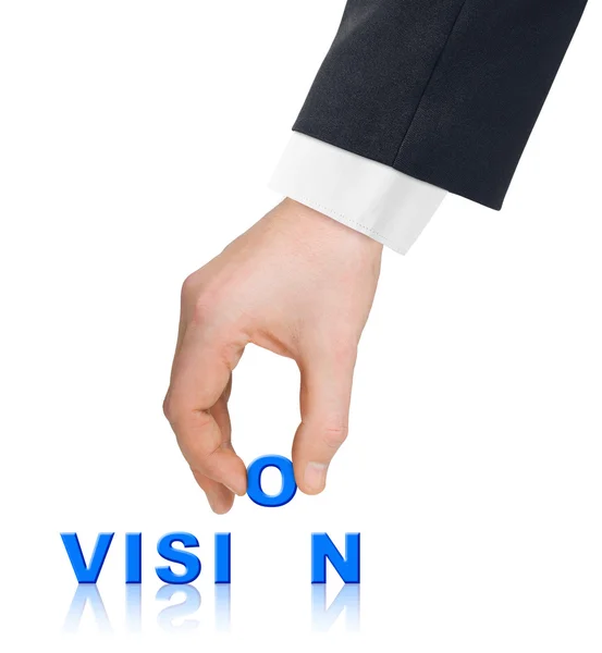 Рука і слово Vision — стокове фото