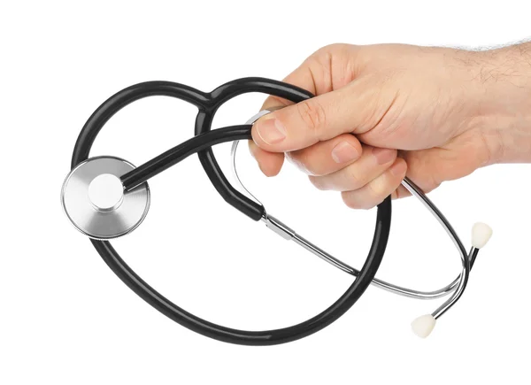 Stethoscope in hand — Stock Photo, Image