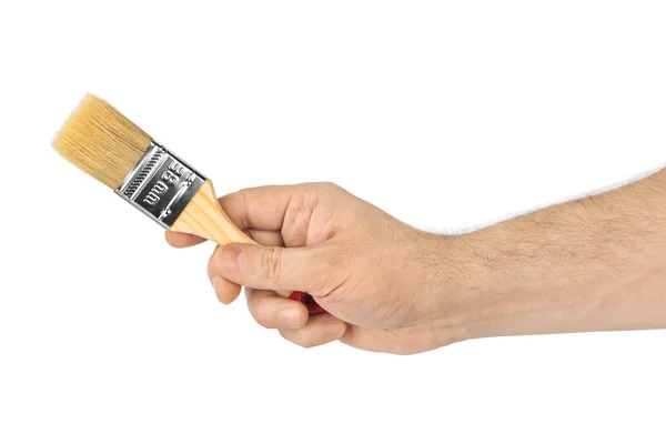 Mão com escova — Fotografia de Stock