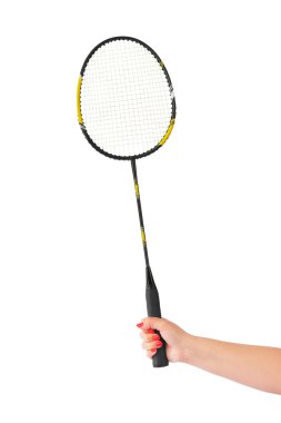 Badminton Raket ile el