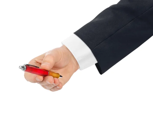 Hand giving pen — Stock Photo, Image