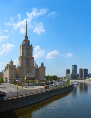 Moskova, Rusya - Mayıs 01: Stalin'in ünlü gökdelen otel Ukrayna