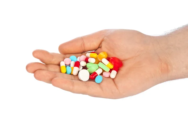 Hand with pills — Stock Photo, Image