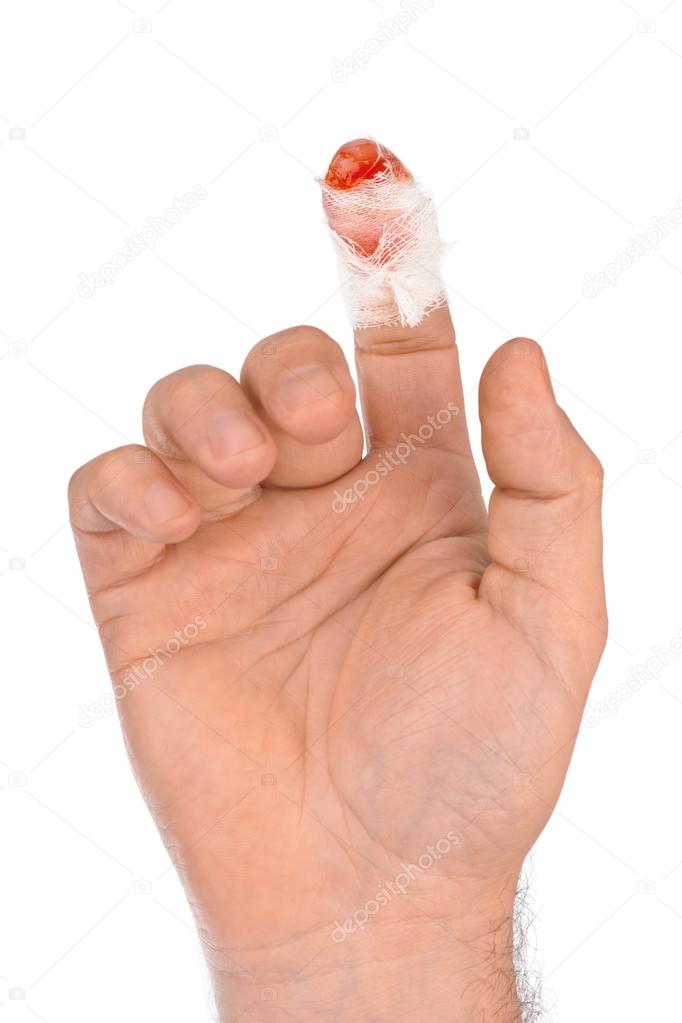 Hand With Blood And Bandage Stock Photo Image By C Violin