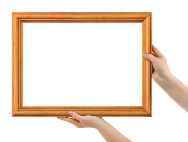 Frame in hands — Stock Photo, Image