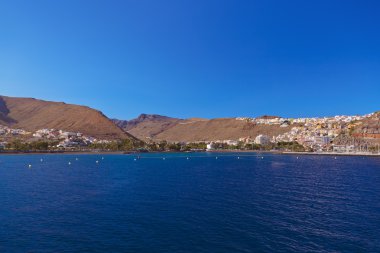 liman ve şehir san sebastian - la gomera Adası - Kanarya