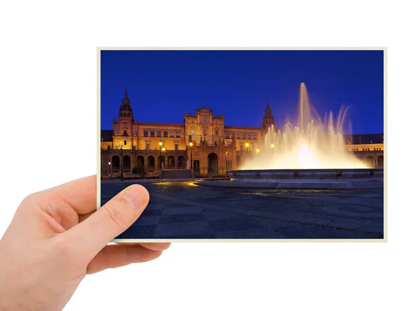 Sevilla España fotografias en mano — Foto de Stock