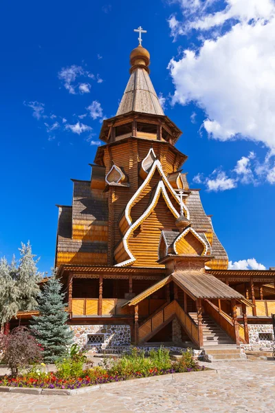 Iglesia de madera en Izmailovo Kremlin - Moscú Rusia — Foto de Stock