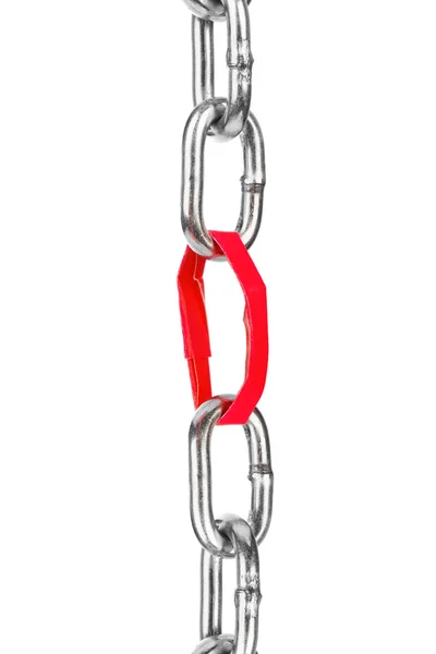 Chain with paper link — Stock Photo, Image