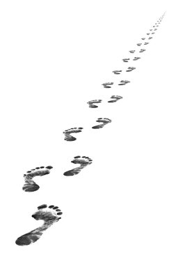 Foot steps clipart