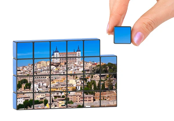 Hand und toledo spanien (mein Foto) puzzle — Stockfoto