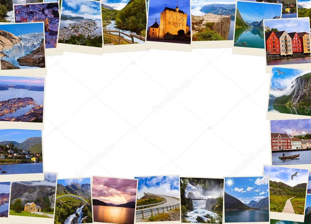 Frame made of Norway travel images (my photos)