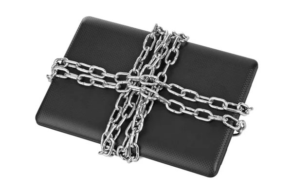 Cuaderno y cadenas — Foto de Stock