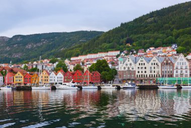 ünlü bryggen bergen - Norveç sokak