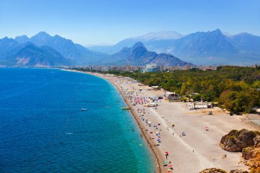 Beach at Antalya Turkey clipart