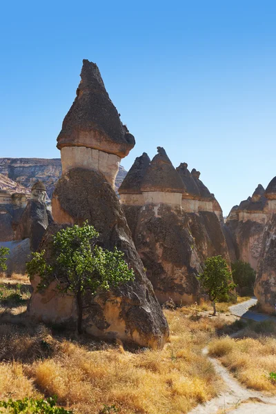 Kaya oluşumları Kapadokya Türkiye'de — Stok fotoğraf