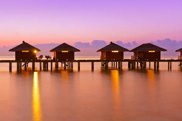Wasserbungalows auf den Malediven — Stockfoto