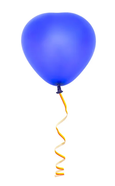 Herzförmiger Ballon und Luftschlange — Stockfoto