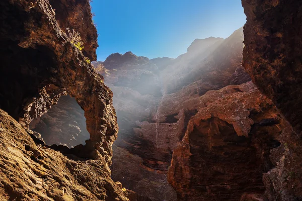 Famoso canyon Masca a Tenerife - Canarie — Foto Stock