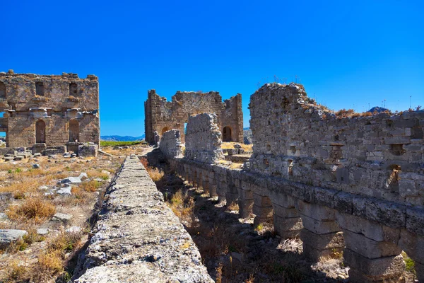 Ερείπια στην Ασπένδο στην Αττάλεια της Τουρκίας — Φωτογραφία Αρχείου