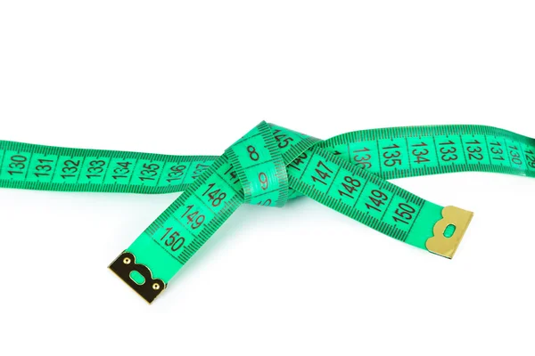 Zelená měřící páska — Stock fotografie
