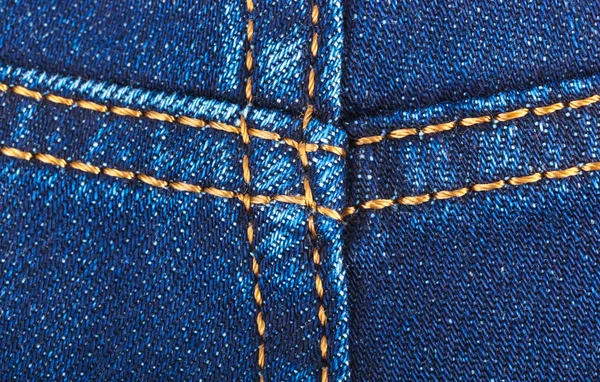 Costura em jeans — Fotografia de Stock