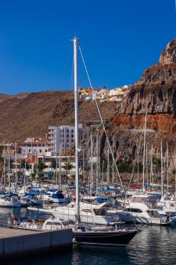 liman ve şehir san sebastian - la gomera Adası - Kanarya