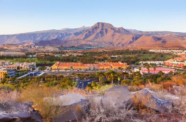 Tenerife adasında günbatımı - Kanarya