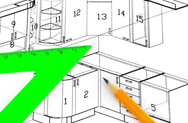 부엌 계획 — 스톡 사진