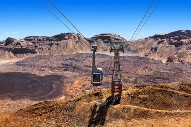 Cableway on Volcano Teide in Tenerife island - Canary Spain