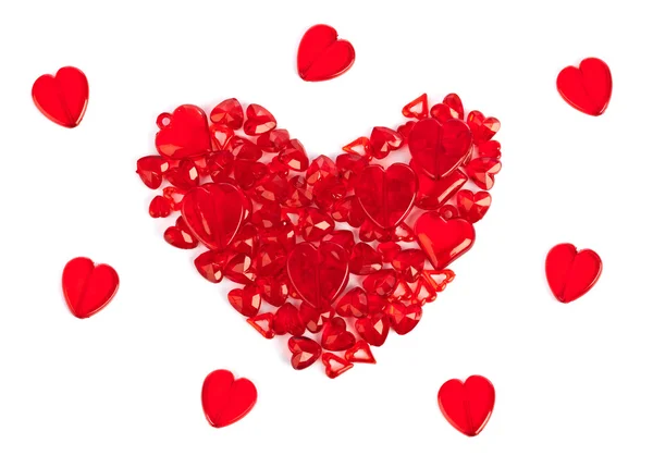 Heart made of decorative hearts — Stock Photo, Image
