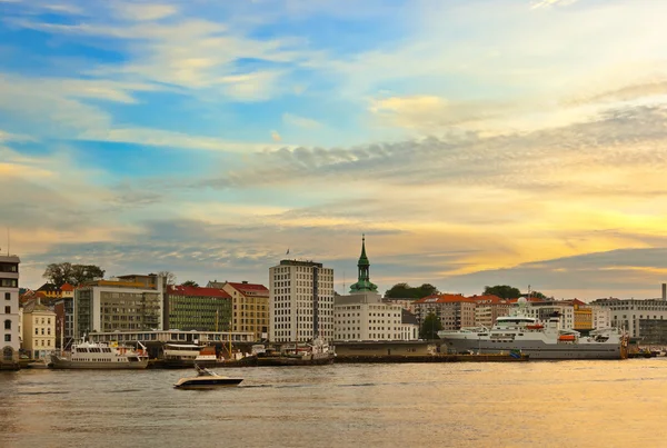 Cityscape de Bergen - Noruega — Fotografia de Stock