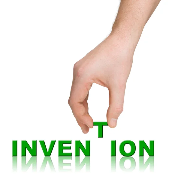 Invenzione mani e parole — Foto Stock