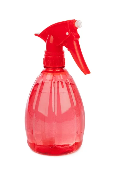 Червоний пластикова пляшка — стокове фото