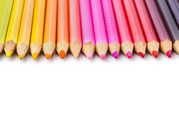 Flerfargede blyanter – stockfoto